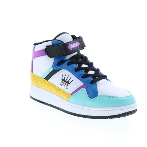 World Of Troop Destroyer 20 Mid Mens White Blue Lifestyle Sneakers Shoes
