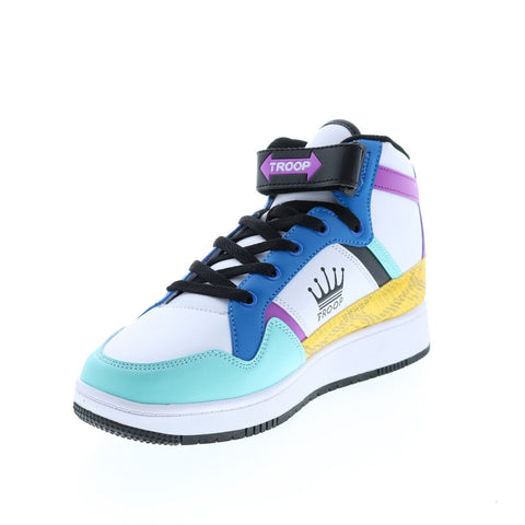 World Of Troop Destroyer 20 Mid Mens White Blue Lifestyle Sneakers Shoes