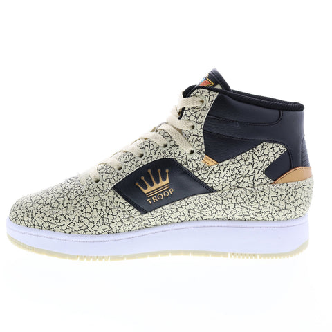 World Of Troop Destroyer Mid Mens Beige Synthetic Lifestyle Sneakers Shoes
