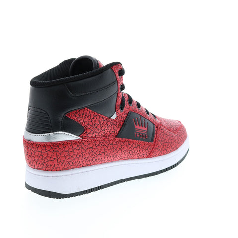 World Of Troop Destroyer Mid Mens Red Black Lifestyle Sneakers Shoes