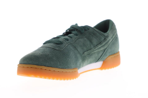 Fila Original Fitness Ripple Mens Green Suede Low Top Lace Up Sneakers Shoes