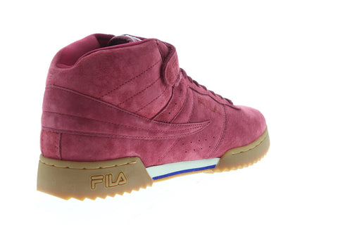 Fila F-13 Ripple Mens Red Suede Low Top Lace Up Sneakers Shoes