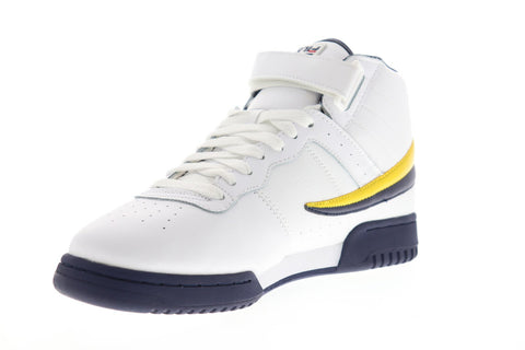 Fila F-13 Logo Mens White Synthetic High Top Lace Up Sneakers Shoes