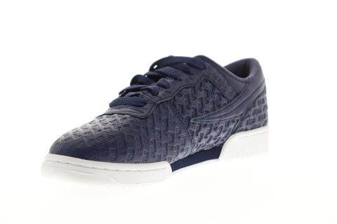 Fila Original Fitness Small Logos Mens Blue Casual Lifestyle Sneakers Shoes