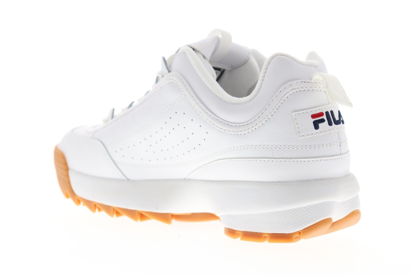 Fila Men's Disruptor Ii Premium White / Navy Gum Ankle-High Patent