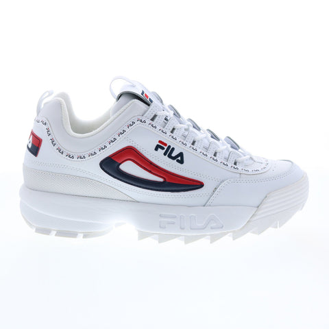 Fila Disruptor II Premium Repeat Mens White Lifestyle Sneakers Shoes