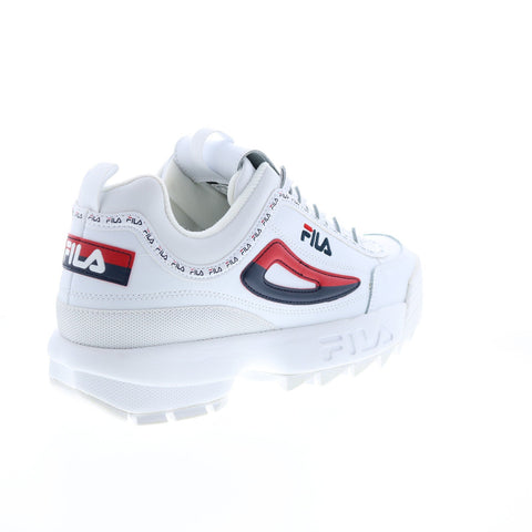 Fila Disruptor II Premium Repeat Mens White Lifestyle Sneakers Shoes