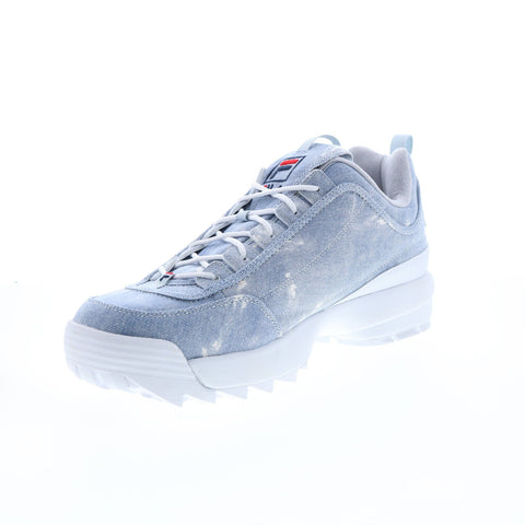 Fila Disruptor Denim 1FM00409-422 Mens Blue Canvas Lifestyle Sneakers Shoes