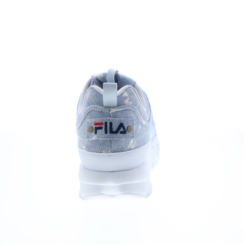Fila Disruptor Denim 1FM00409-422 Mens Blue Canvas Lifestyle Sneakers Shoes