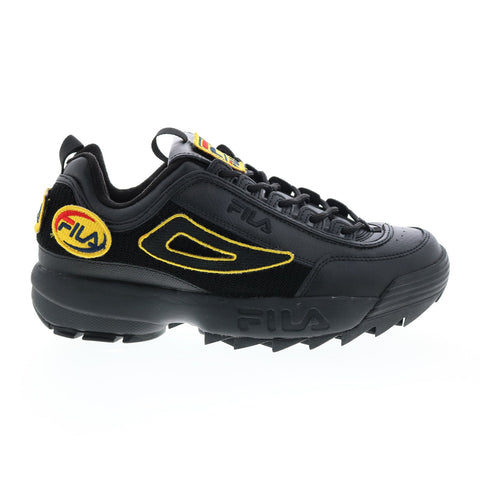 Fila Disruptor II Patches 1FM00413-001 Mens Black Lifestyle Sneakers Shoes