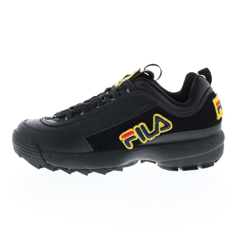Fila Disruptor II Patches 1FM00413-001 Mens Black Lifestyle Sneakers Shoes
