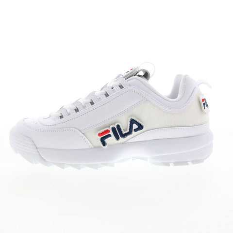 Fila Disruptor II Patches 1FM00413-100 Mens White Lifestyle Sneakers Shoes