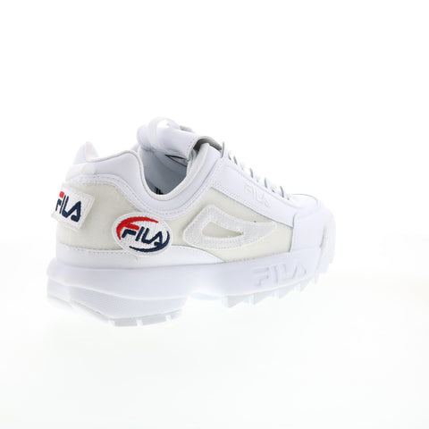 Fila Disruptor II Patches 1FM00413-100 Mens White Lifestyle Sneakers Shoes