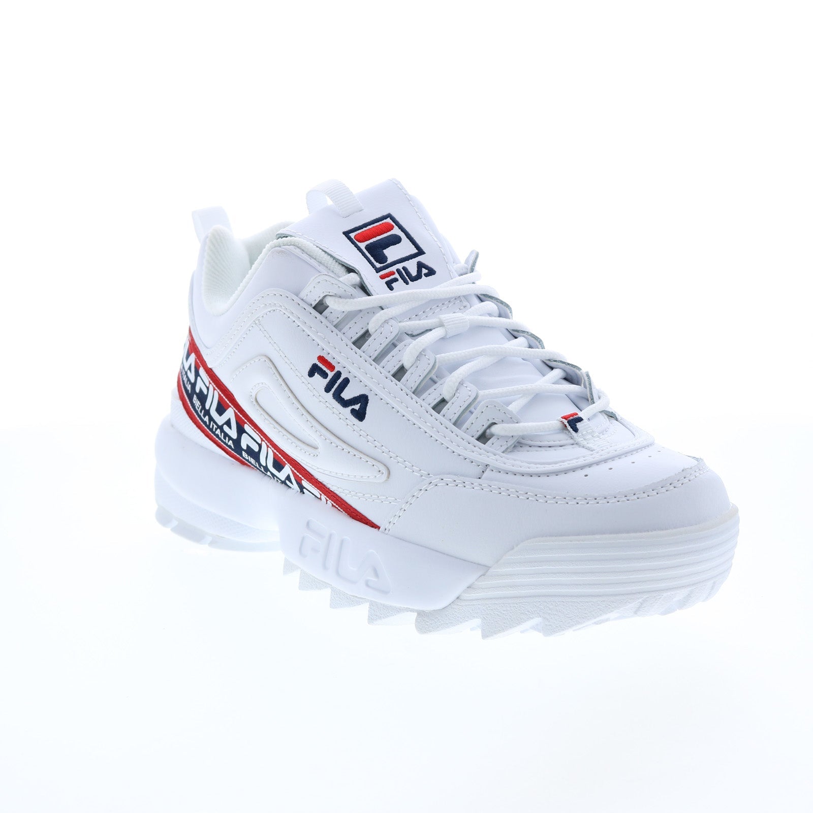 Fila II Logo Mens White Leather Lifestyle Sneakers Shoe - Ruze Shoes