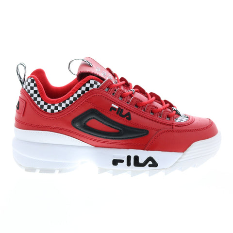 Fila Disruptor II Premium Rt Cheker Mens Red Lifestyle Sneakers Shoes