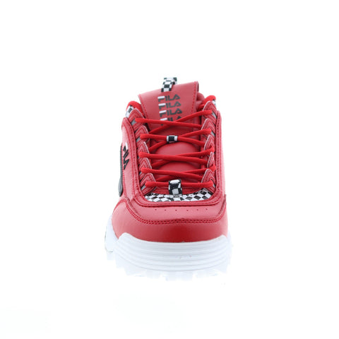 Fila Disruptor II Premium Rt Cheker Mens Red Lifestyle Sneakers Shoes
