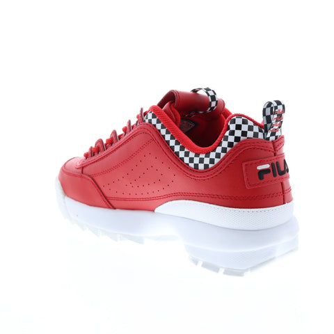 Fila Disruptor II Premium Rt Cheker Mens Red Lifestyle Sneakers Shoes