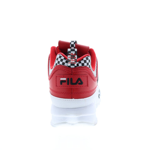 Fila Disruptor II Premium Rt Cheker Mens Red Lifestyle Sneakers Shoes