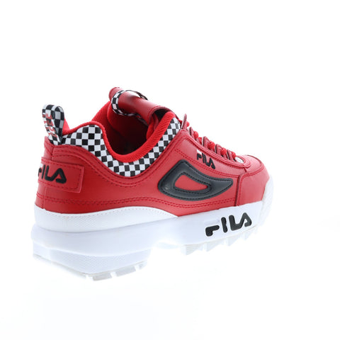 Fila Disruptor II Premium Rt Cheker Mens Red Lifestyle Sneakers Shoes