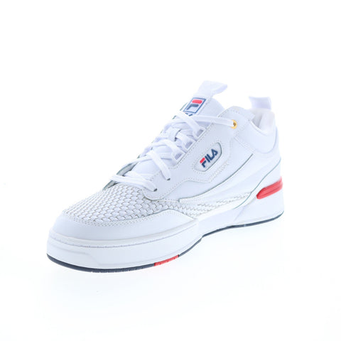Fila T-1 Mid Saga 1FM01738-125 Mens White Leather Lifestyle Sneakers Shoes