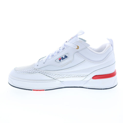 Fila T-1 Mid Saga 1FM01738-125 Mens White Leather Lifestyle Sneakers Shoes