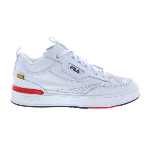 Fila T-1 Mid Saga 1FM01738-125 Mens White Leather Lifestyle Sneakers Shoes