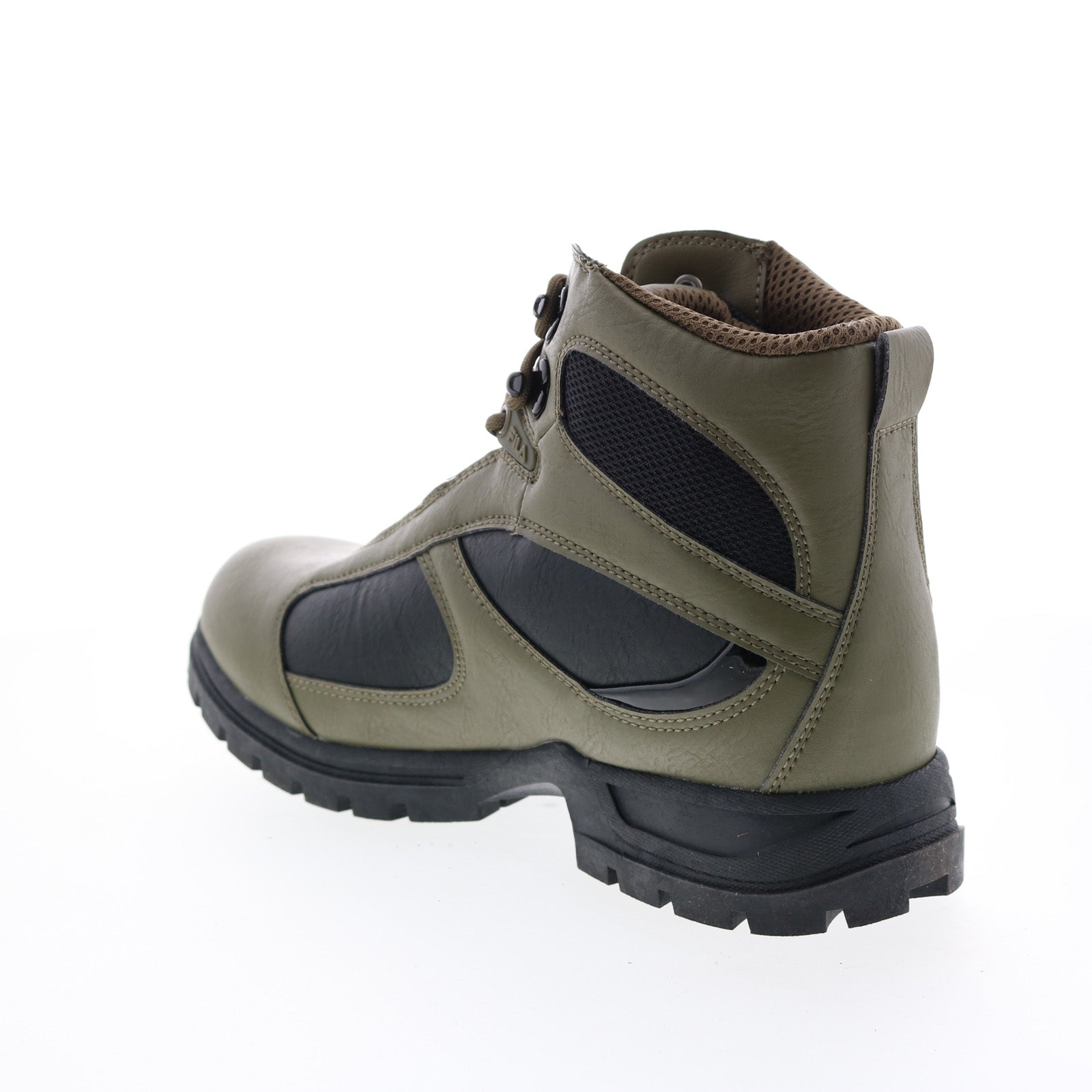 FILA EVERPOINT Green and Black Hiking Boots Fila Everpoint 1HM00557-301 Mens Green Synthetic Lace Up  main image 2