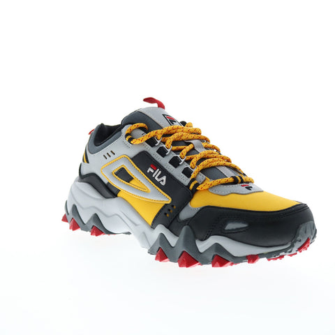 Fila Oakmont Trail 1JM00649-703 Mens Yellow Leather Athletic Hiking Shoes
