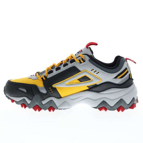 Fila Oakmont Trail 1JM00649-703 Mens Yellow Leather Athletic Hiking Shoes