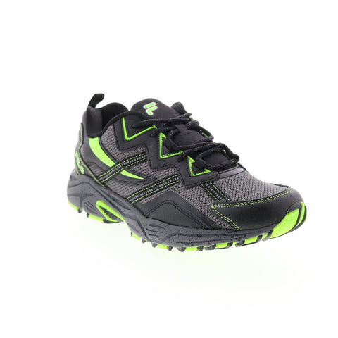 Fila Exhibition 5 1JM01268-056 Mens Black Leather Athletic Hiking Shoes