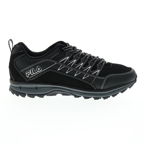 Fila Evergrand Trail 21.5 1JM01574-010 Mens Black Mesh Athletic Hiking Shoes