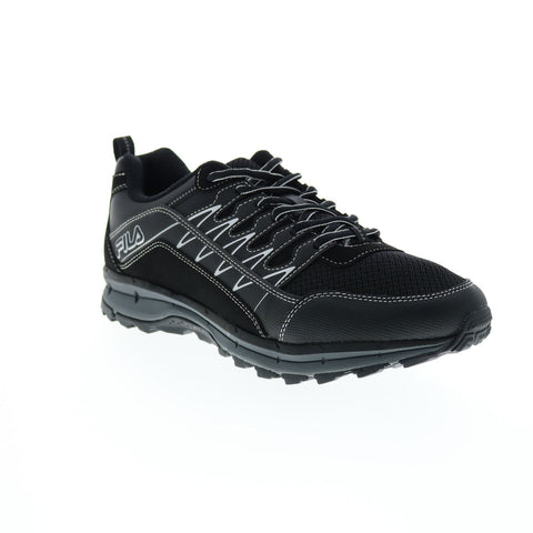 Fila Evergrand Trail 21.5 1JM01574-010 Mens Black Mesh Athletic Hiking Shoes