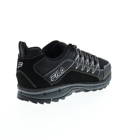 Fila Evergrand Trail 21.5 1JM01574-010 Mens Black Mesh Athletic Hiking Shoes