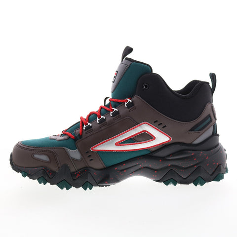 Fila Oakmont Trail Mid 1JM01680-361 Mens Green Leather Athletic Hiking Shoes