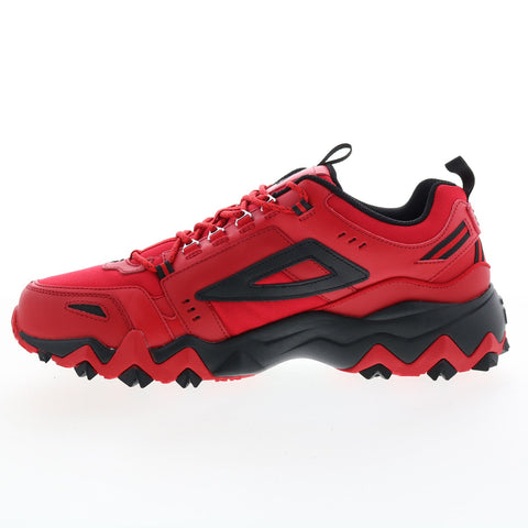 Fila Oakmont Trail 1JM01685-604 Mens Red Leather Athletic Hiking Shoes
