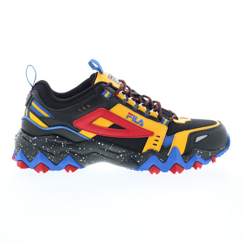 Fila Oakmont Trail 1JM01686-025 Mens Black Leather Athletic Hiking Shoes