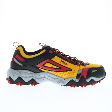 Fila Oakmont Trail 1JM01690-704 Mens Yellow Leather Athletic Hiking Shoes