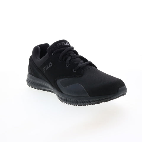 Fila Memory Layers Slip Resistant WR Mens Black Canvas Athletic Work Shoes