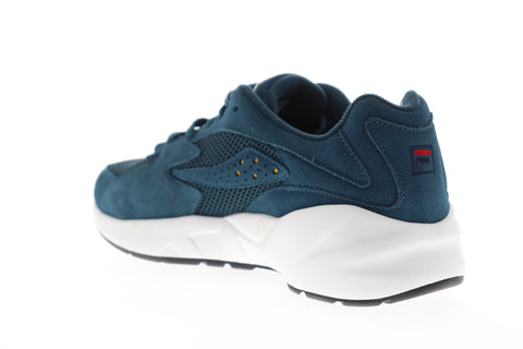 Fila Mindblower Mens Blue Suede & Mesh Low Top Lace Up Sneakers Shoes