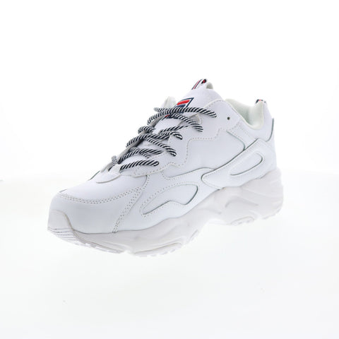 Fila Ray Tracer 1RM00661-125 Mens White Leather Lifestyle Sneakers Shoes