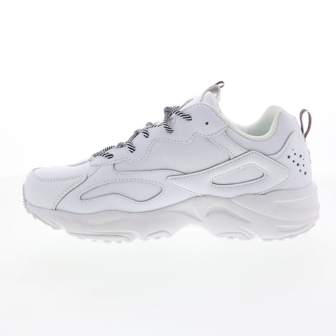 Fila Ray Tracer 1RM00661-125 Mens White Leather Lifestyle Sneakers Shoes