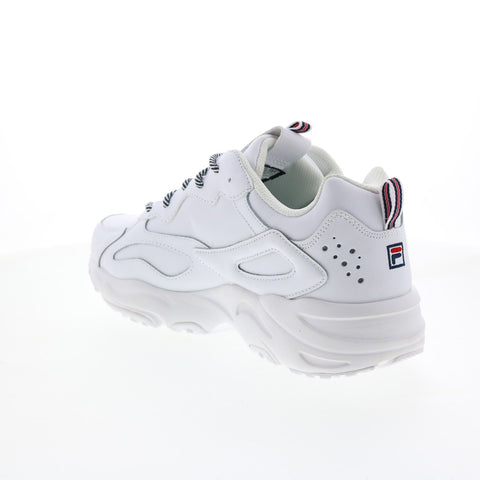 Fila Ray Tracer 1RM00661-125 Mens White Leather Lifestyle Sneakers Shoes