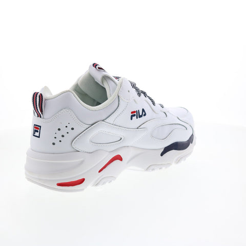 Fila Ray Tracer 1RM00661-125 Mens White Leather Lifestyle Sneakers Shoes