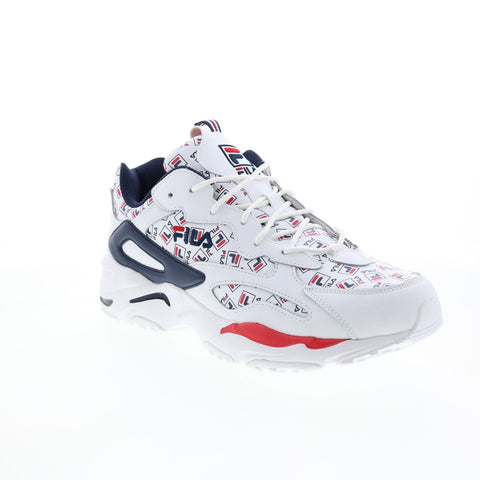 Fila Ray Tracer Multilogo 1RM00998-125 Mens White Lifestyle Sneakers Shoes