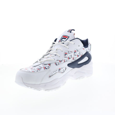 Fila Ray Tracer Multilogo 1RM00998-125 Mens White Lifestyle Sneakers Shoes