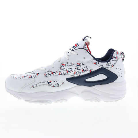Fila Ray Tracer Multilogo 1RM00998-125 Mens White Lifestyle Sneakers Shoes