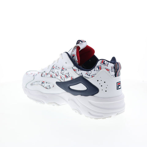 Fila Ray Tracer Multilogo 1RM00998-125 Mens White Lifestyle Sneakers Shoes