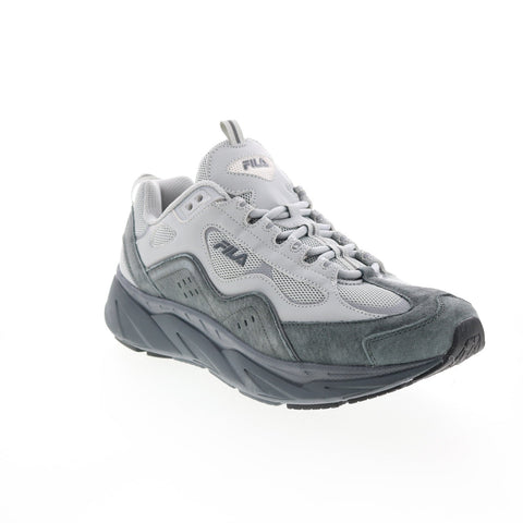 Fila Trigate 1RM01283-050 Mens Gray Suede Lace Up Lifestyle Sneakers Shoes