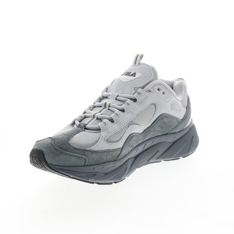 Fila Trigate 1RM01283-050 Mens Gray Suede Lace Up Lifestyle Sneakers Shoes