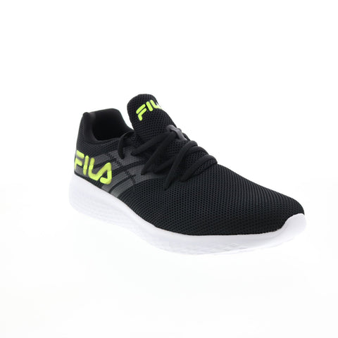 Fila Turnkey 1RM01305-016 Mens Black Canvas Lace Up Athletic Running Shoes